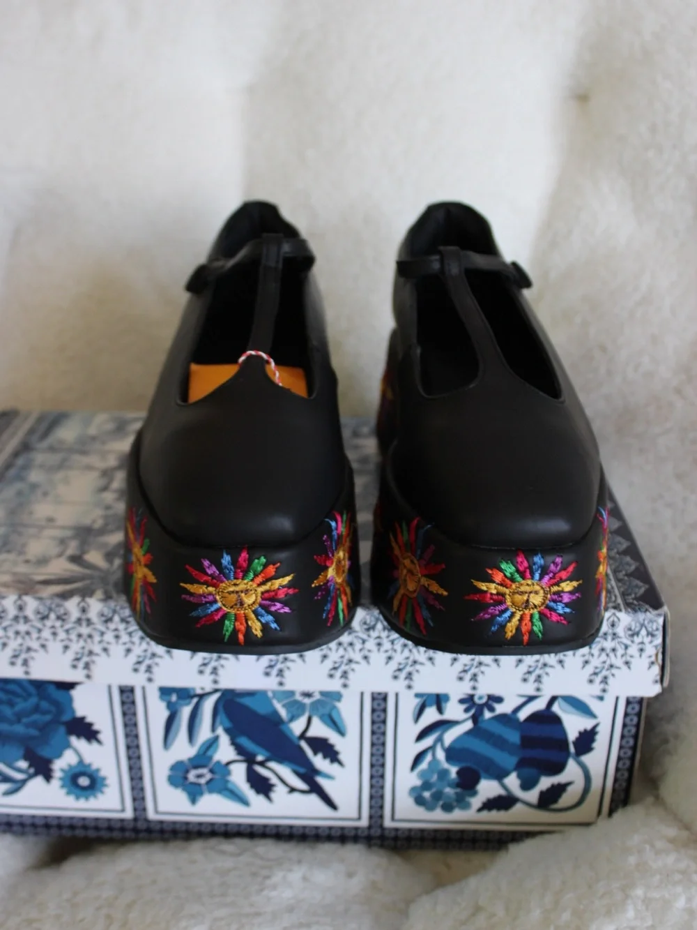 FARM Rio Rainbow Sun Platform Mary Jane Shoes NWT | US 9.5 / EU 41 | - Picture 2 of 16